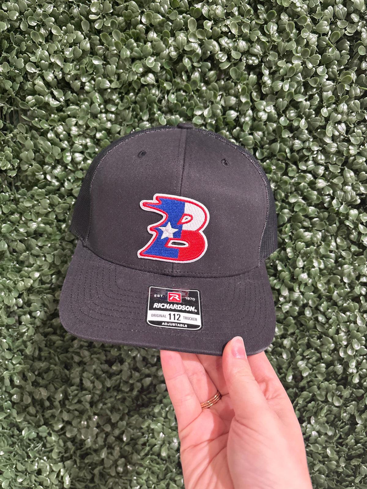Bullard B Embroidered Patch Richardson 112 Hat - Solid Black