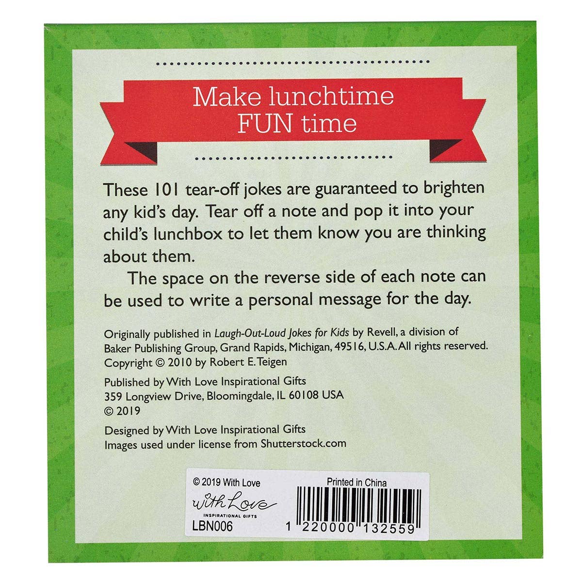 Christian Art Gifts - 101 Lunchbox Notes Laugh-Out-Loud Jokes