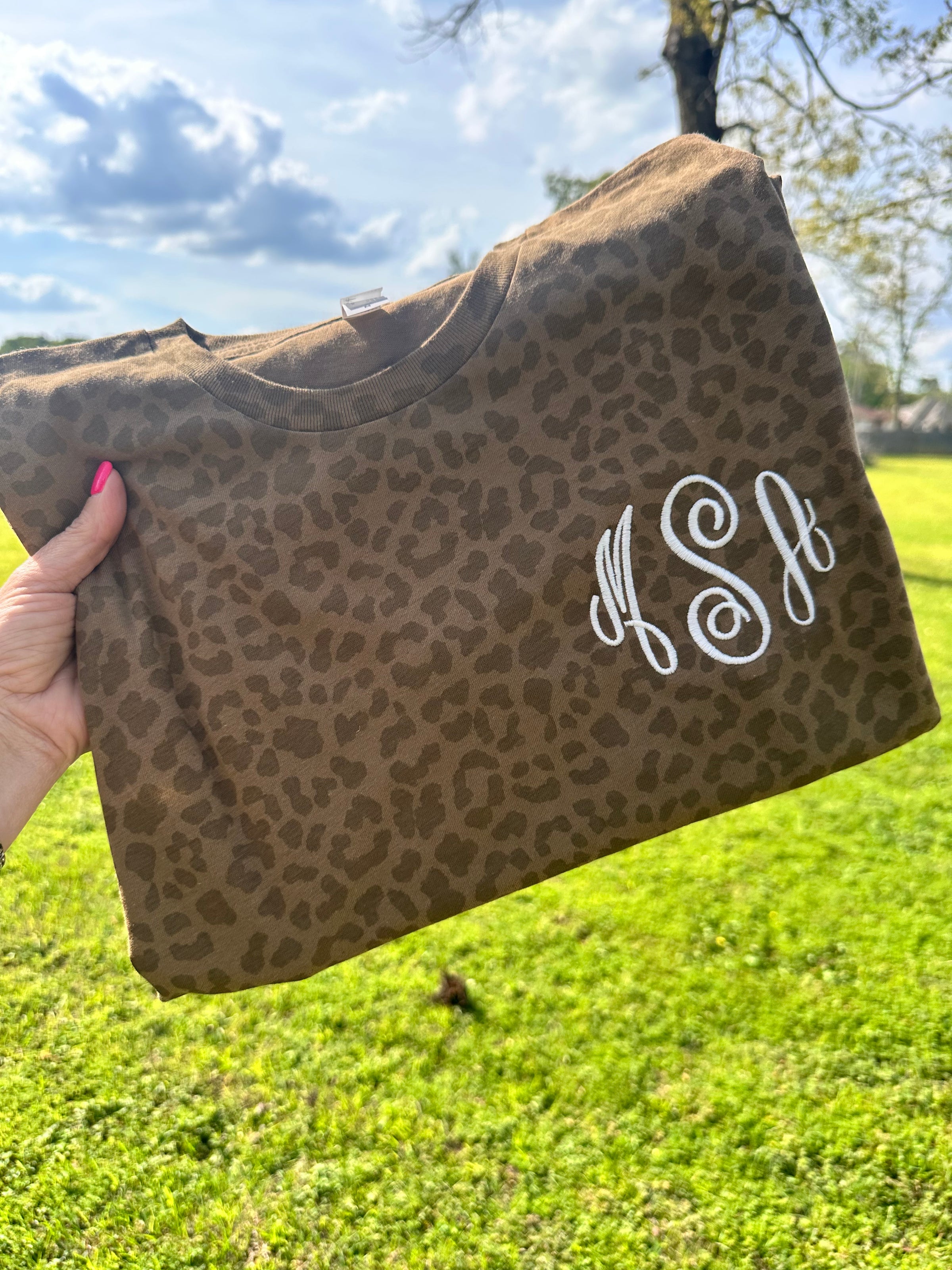 Leopard Monogrammed Shirt