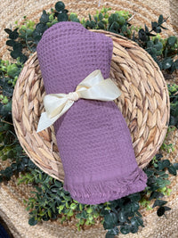 Monogram Me Waffle Throw - Multiple Colors