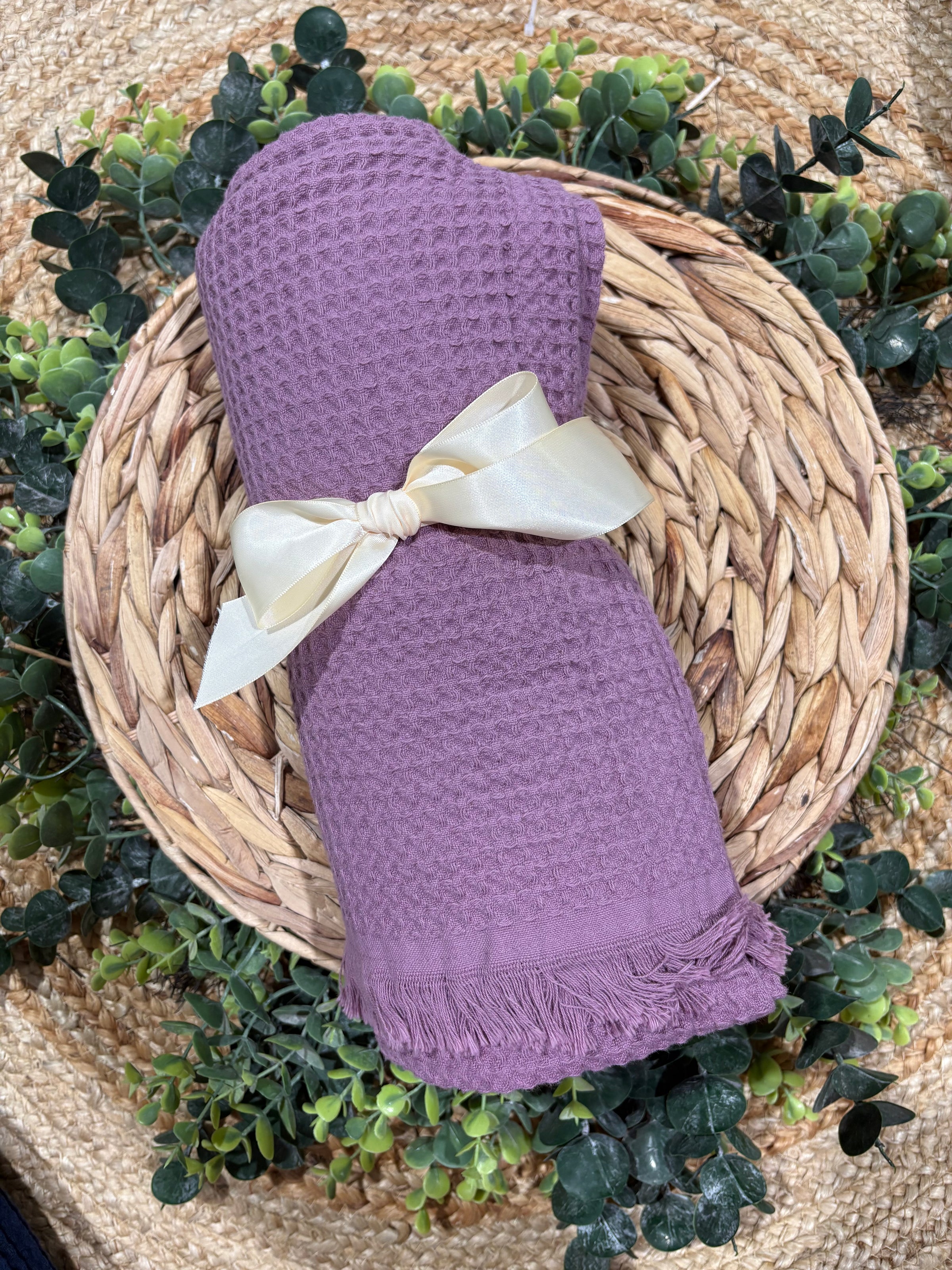 Monogram Me Waffle Throw - Multiple Colors