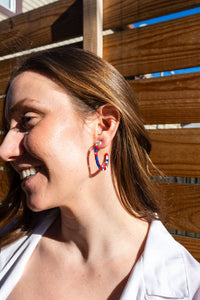 Camy Hoops - Red, White & Blue