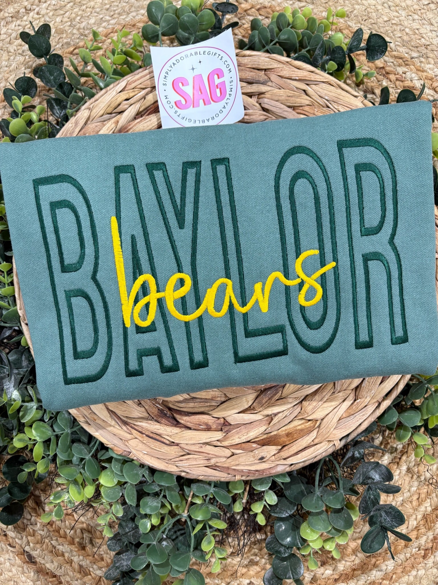 Custom Monotone School Spirit Embroidered Sweatshirt