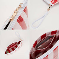 Sensibling Corp. - Striped Cosmetic Wristlet Pouch Bag