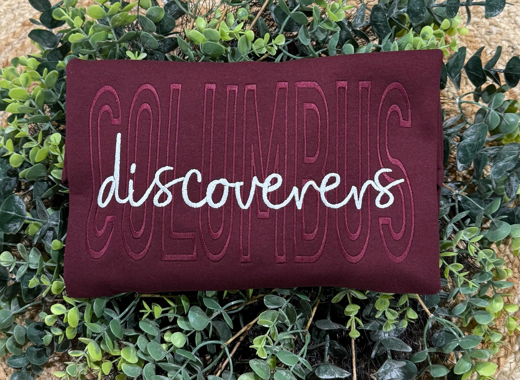 Custom Monotone School Spirit Embroidered Sweatshirt