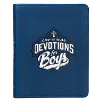 Christian Art Gifts - One-Minute Devotions for Boys Faux Leather