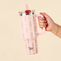 Pink Oh So Fancy 40oz Lifestyle Flip Straw Tumbler