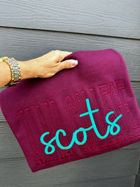 Custom Monotone School Spirit Embroidered Sweatshirt