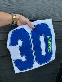 Custom Applique Number Sweatshirt – Personalized with Name | Custom Team Spirit Crewneck