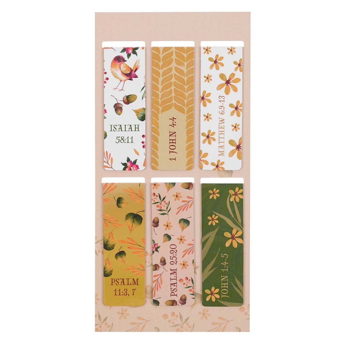 Christian Art Gifts - Magnetic Bookmark Set God is my Refuge