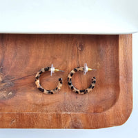 Cam Mini Hoops - Cheetah // Jewelry, Earrings, Fall