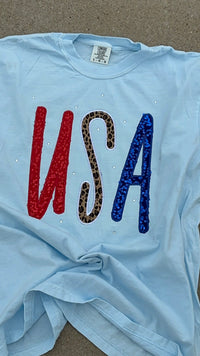 USA Sequin Appliqué T-Shirt
