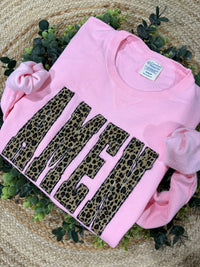 Pray Leopard Appliqué Comfort Wash Sweatshirt