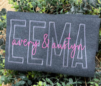 Custom Monotone School Spirit Embroidered Sweatshirt