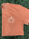 Embroidered Pumpkin Pocket Tee | Comfort Color Yam