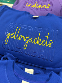 Custom Monotone School Spirit Embroidered Sweatshirt