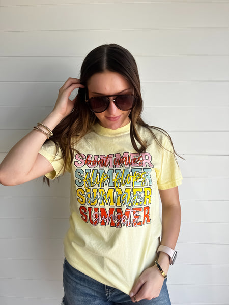 All Things Summer Yellow Tee