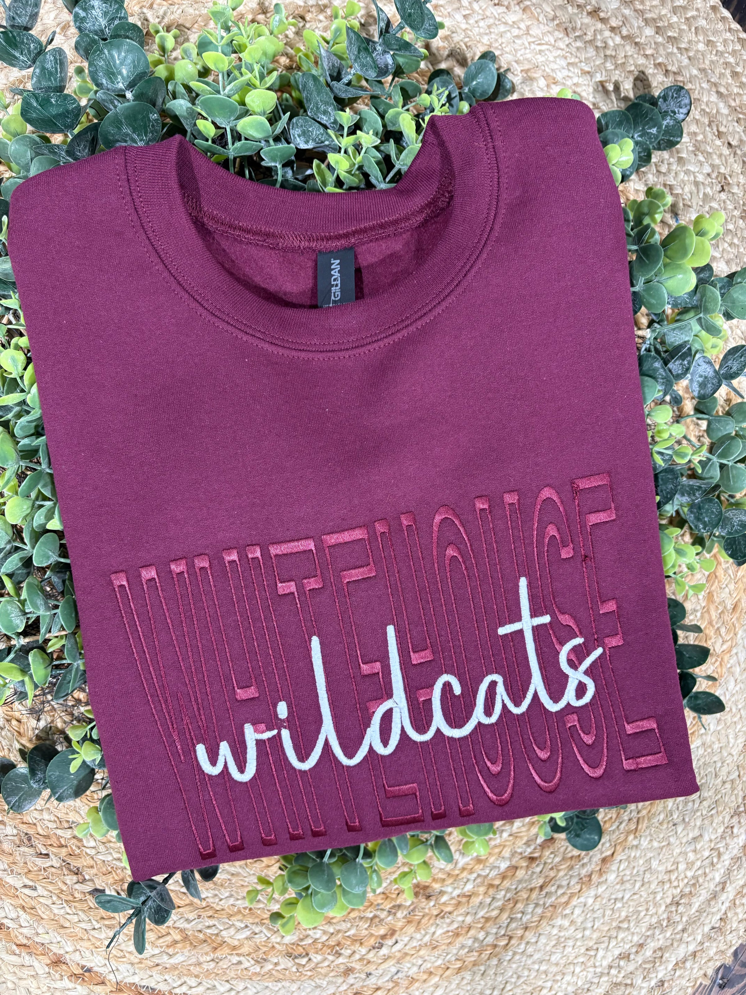 Monotone Whitehouse Wildcats Embroidered Sweatshirt