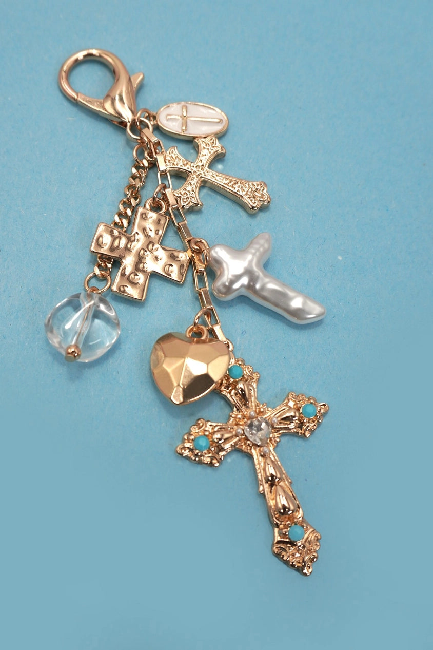 Josslyn Cross Bag Charm Keychain