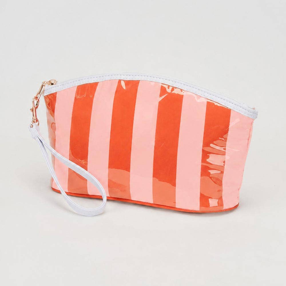 Sensibling Corp. - Striped Cosmetic Wristlet Pouch Bag