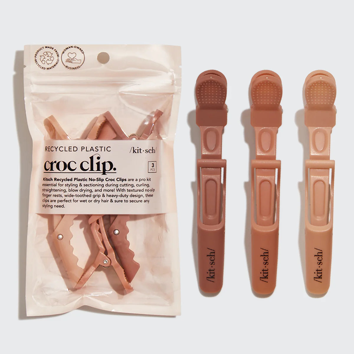 Kitsch 3pc Croc Clip Set