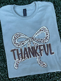 Thankful Leopard Bow Tee