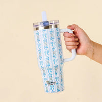 Blue Oh So Fancy 40oz Lifestyle Flip Straw Tumbler