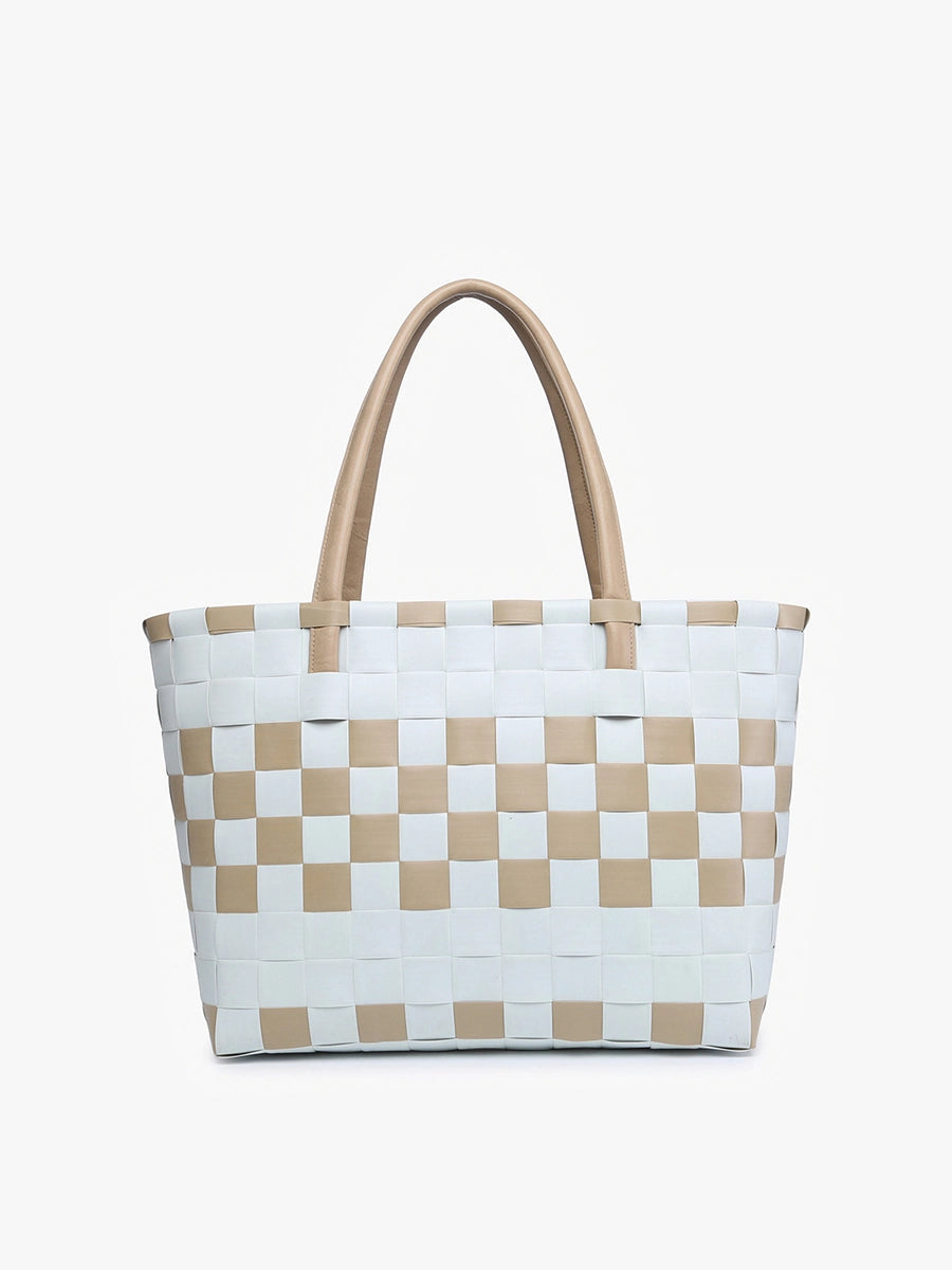 Neutral Basketweave Tote