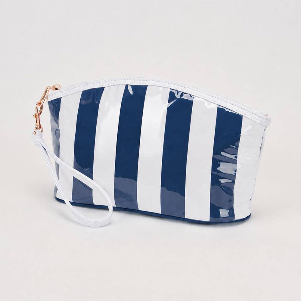Sensibling Corp. - Striped Cosmetic Wristlet Pouch Bag