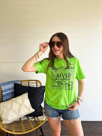 River Vibes Green Tee