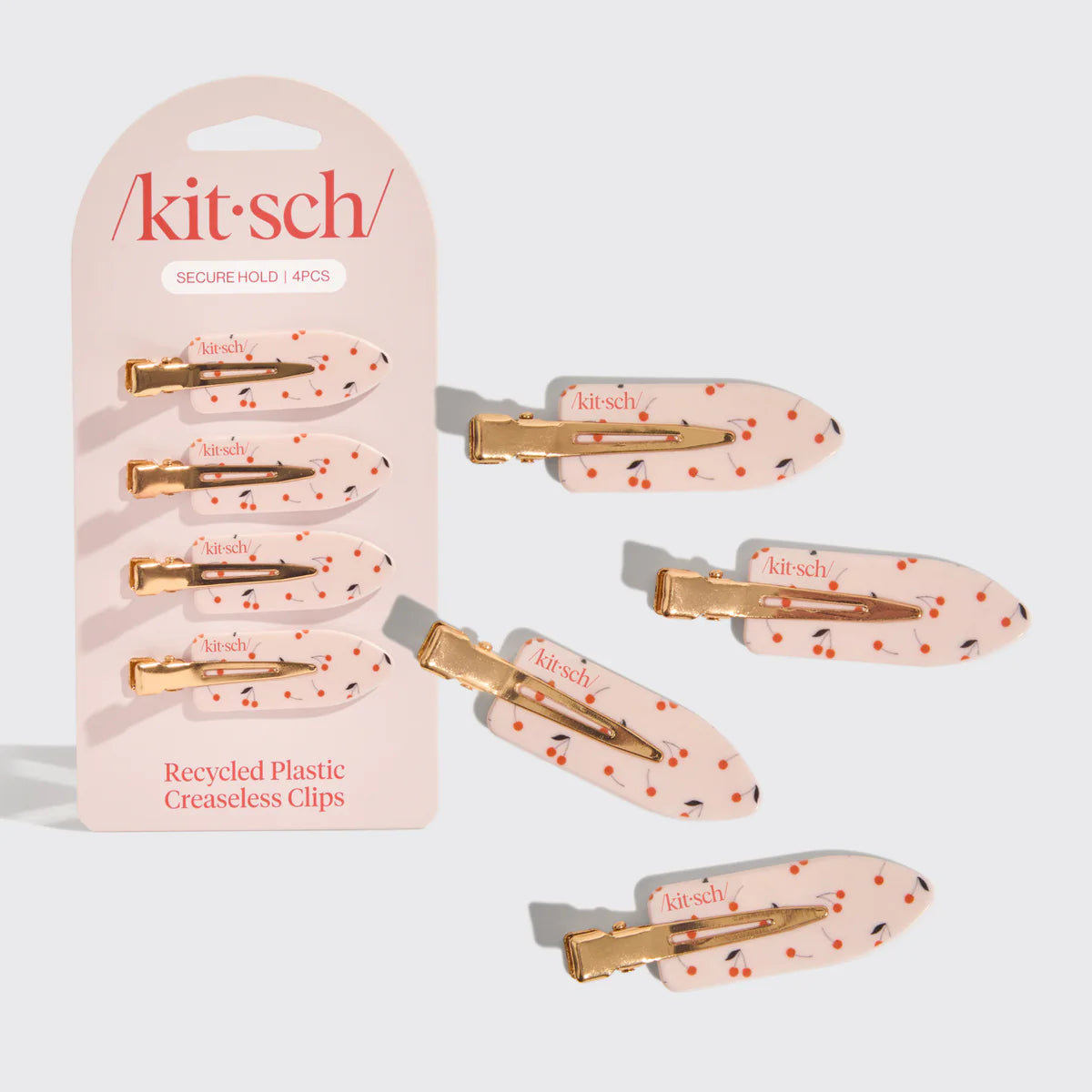 Kitsch 4pc Cherry Creaseless Clip Set
