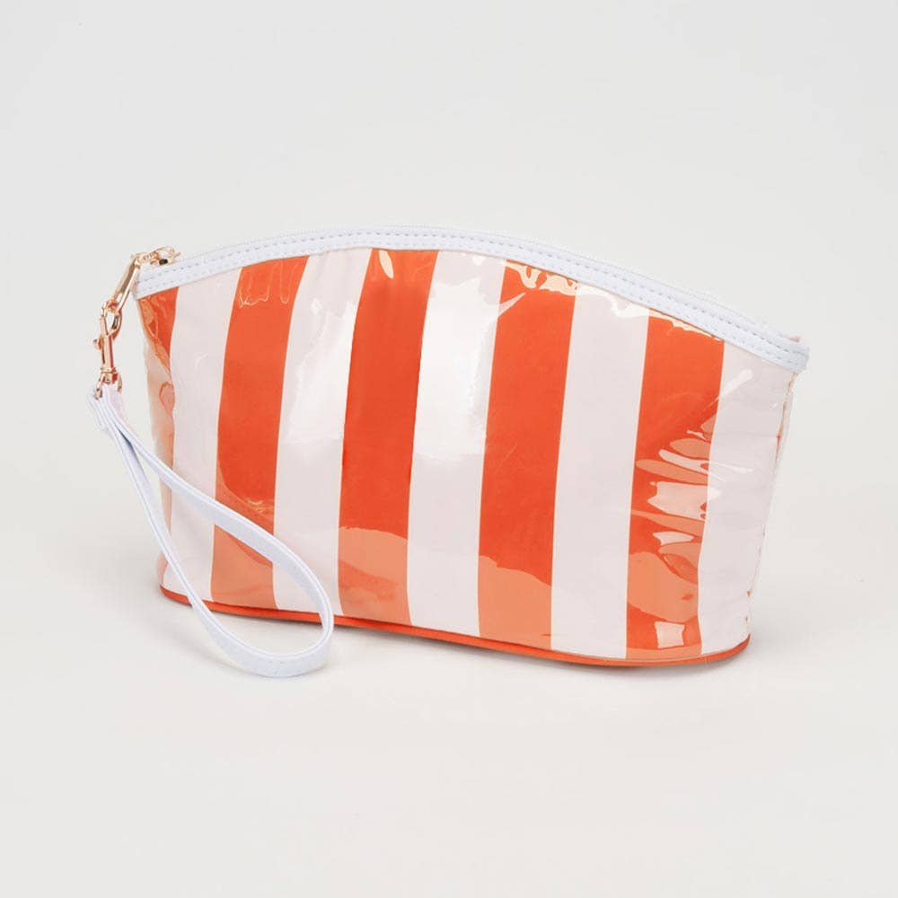 Sensibling Corp. - Striped Cosmetic Wristlet Pouch Bag