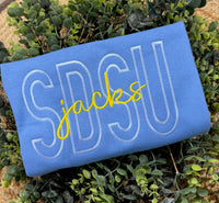 Custom Monotone School Spirit Embroidered Sweatshirt