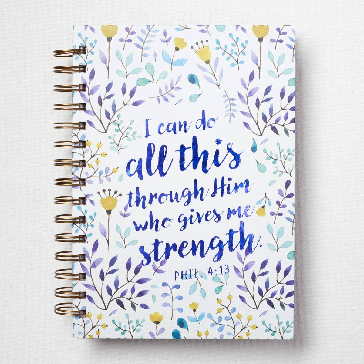 Christian Art Gifts I Can Do All This Large Wirebound Hardcover Journal