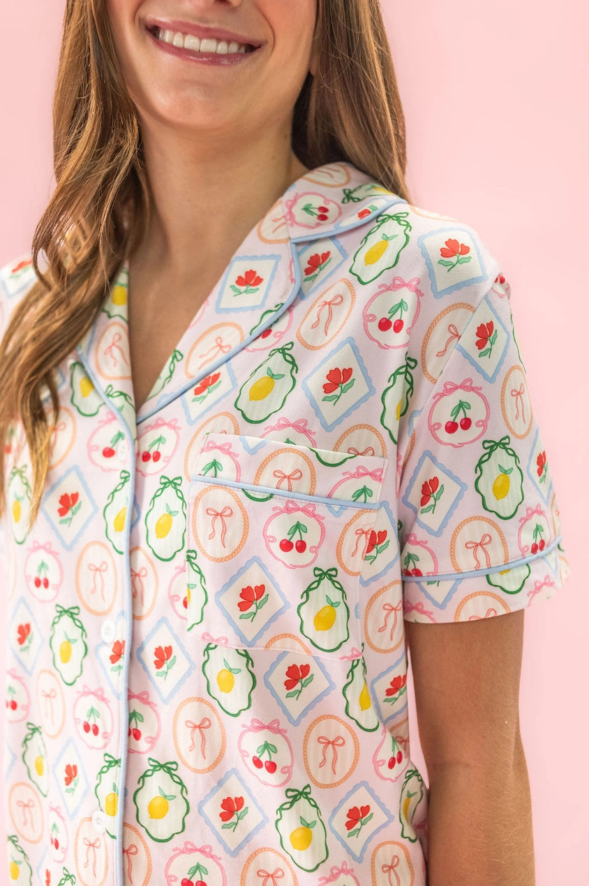 Fruit Cocktail Pajama Short Set