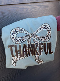 Thankful Leopard Bow Tee
