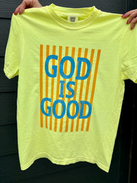 God Is Good Bight Stripe Shirt