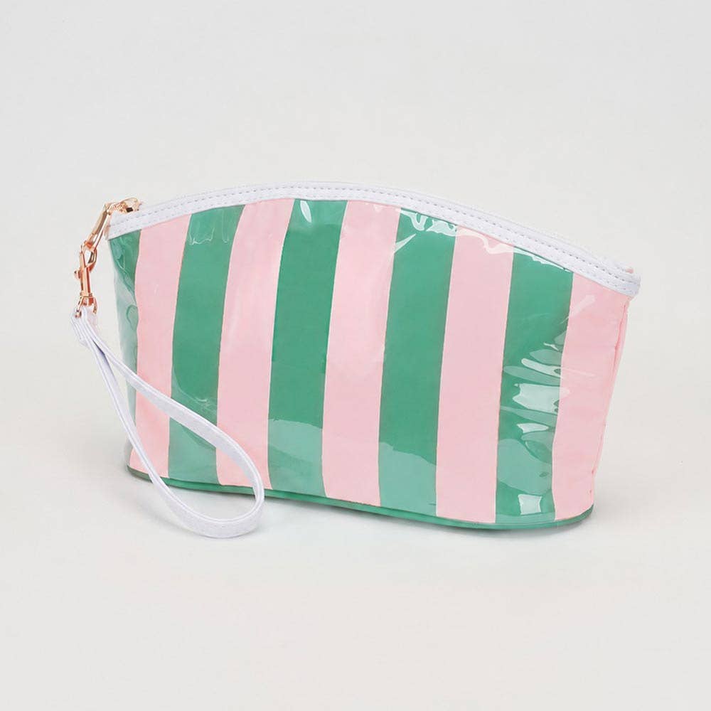 Sensibling Corp. - Striped Cosmetic Wristlet Pouch Bag