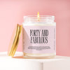 James Wax - 40th Birthday Forty and Fabulous Candle Birthday Gift