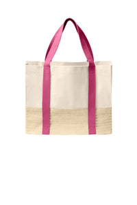 Monogrammed Straw Bottom Tote - Multiple Colors!!