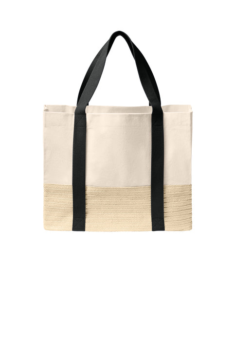 Monogrammed Straw Bottom Tote - Multiple Colors!!