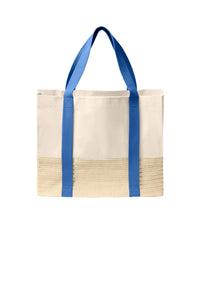 Monogrammed Straw Bottom Tote - Multiple Colors!!
