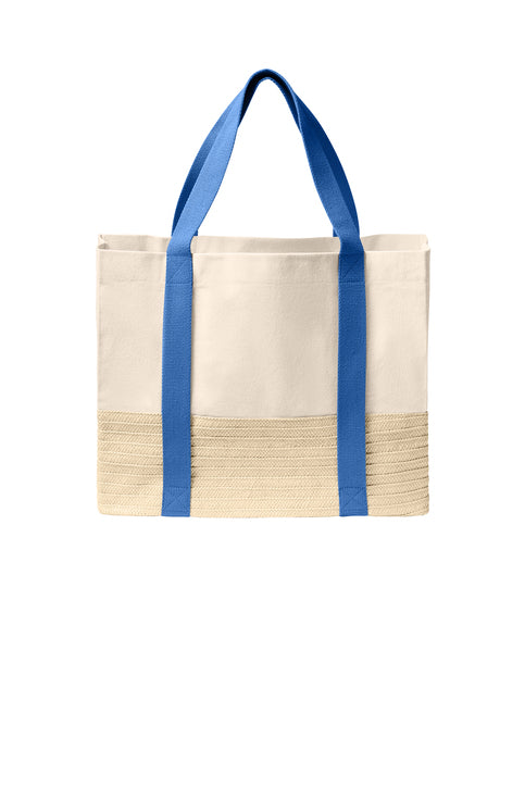 Monogrammed Straw Bottom Tote - Multiple Colors!!