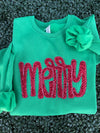 Merry Sequin Raggy Sweatshirt