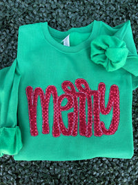 Merry Sequin Raggy Sweatshirt