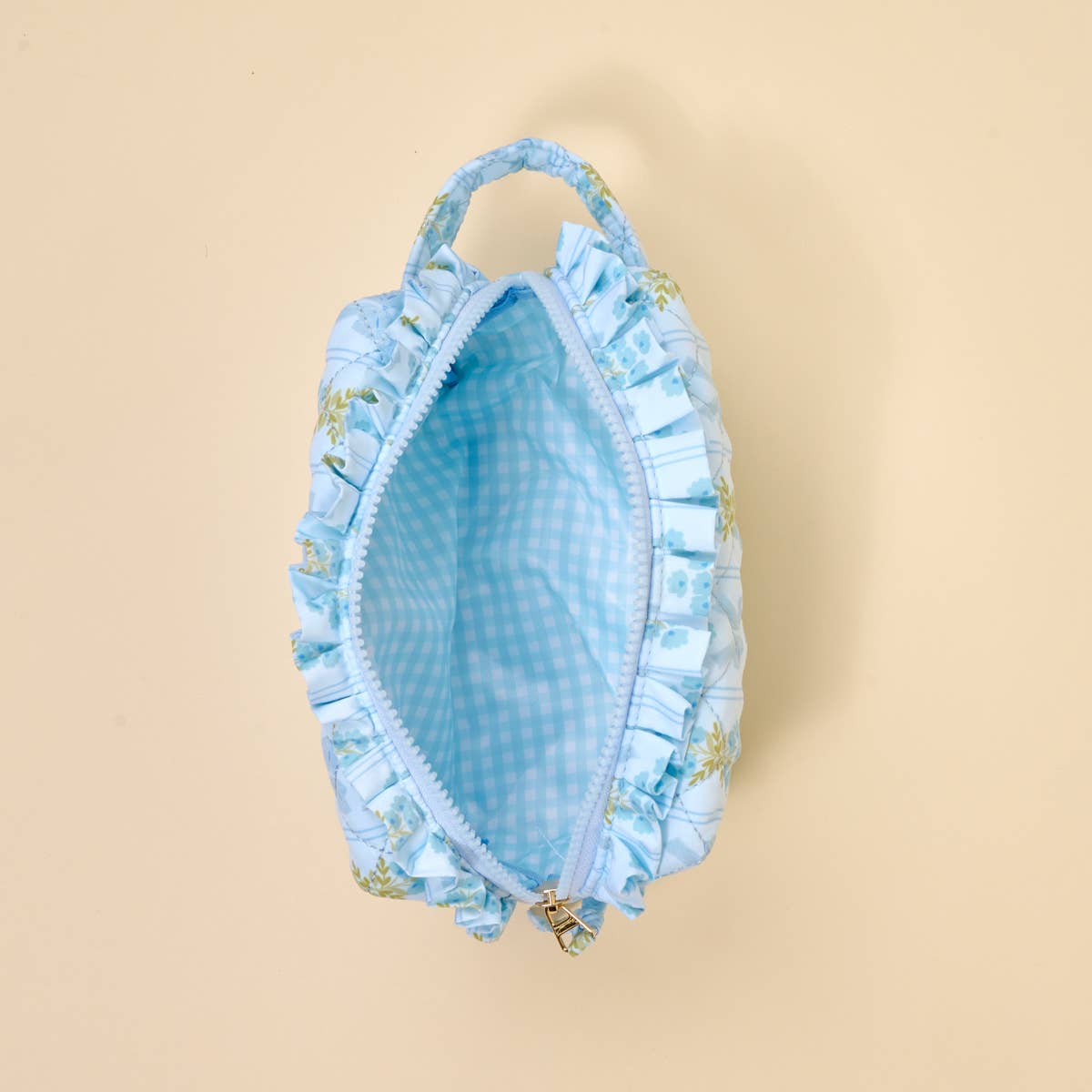 The Darling Effect Essentials Quilted Cosmetic Pouch–Oh So Fancy Blue