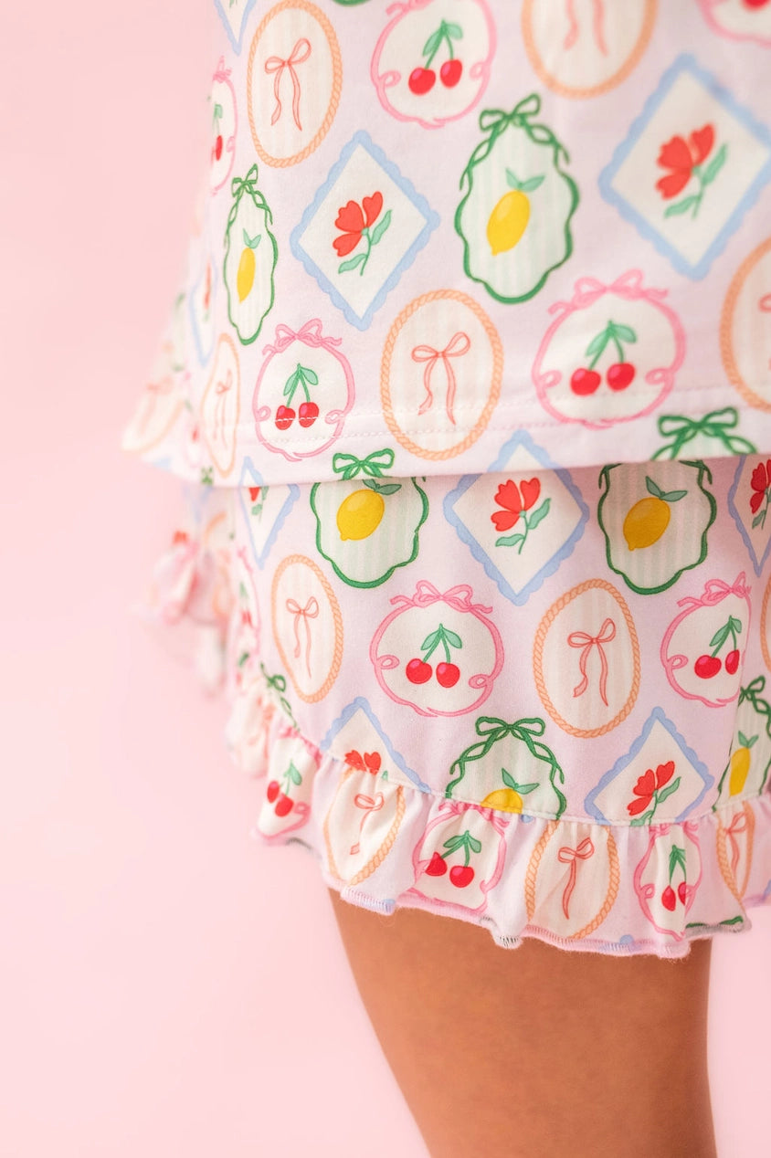 Fruit Cocktail Pajama Short Set