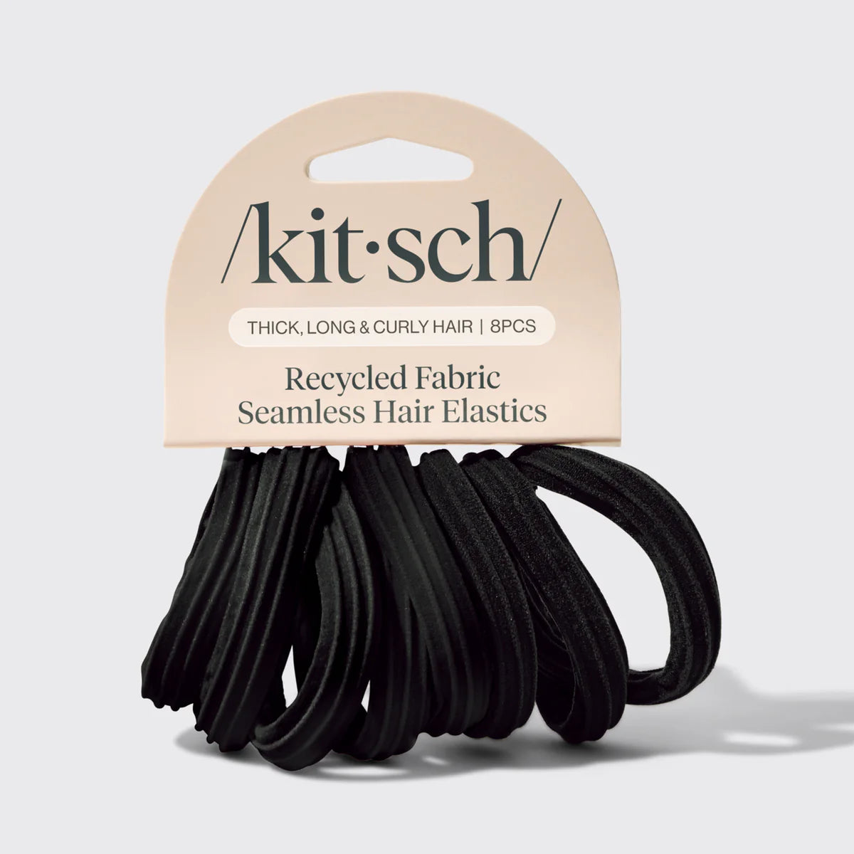 Kitsch Black 8pc Seamless Hair Tie Set