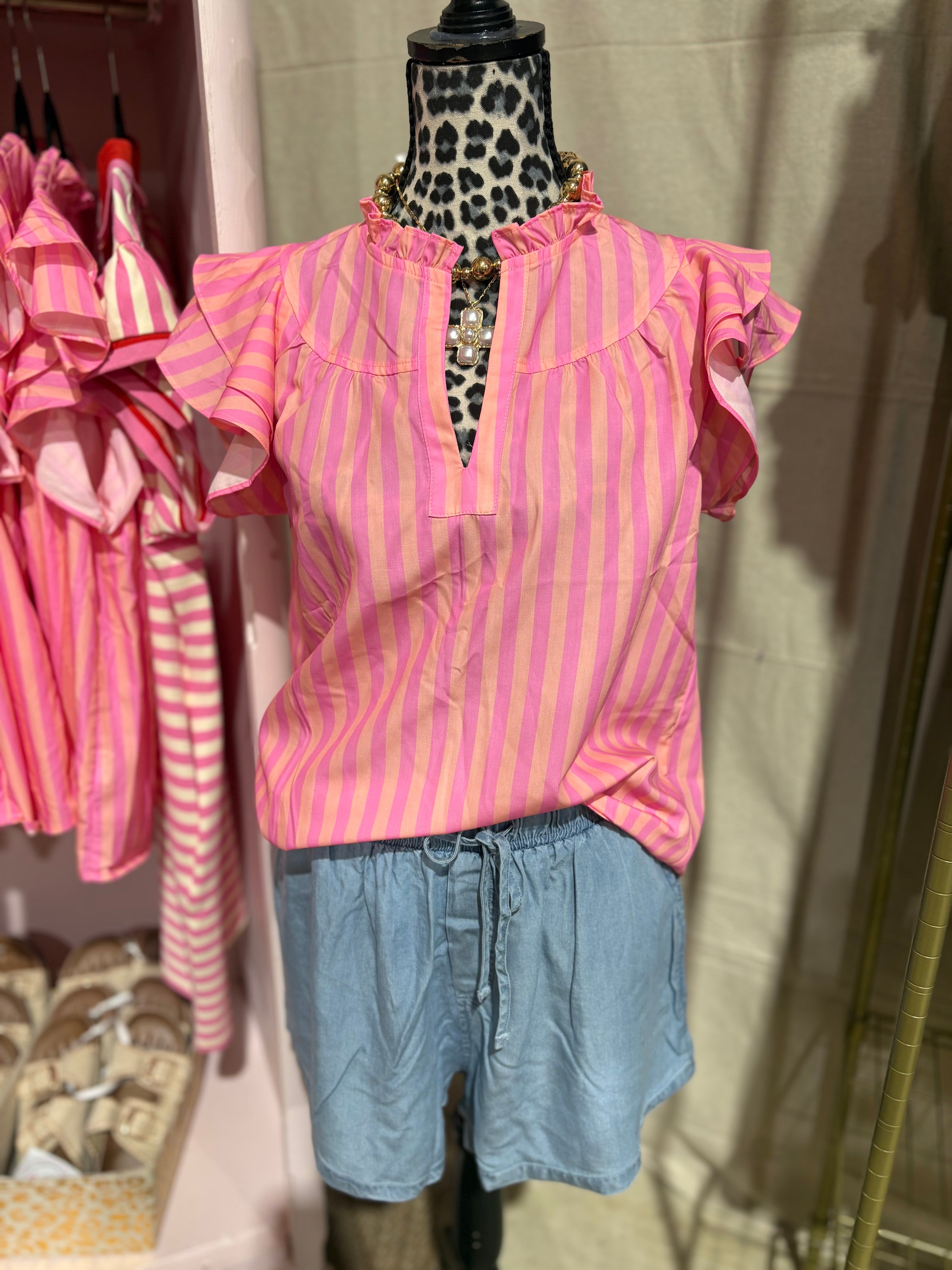 Double Zero Flowy Denim Tie Shorts