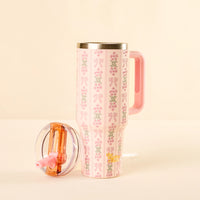 Pink Oh So Fancy 40oz Lifestyle Flip Straw Tumbler